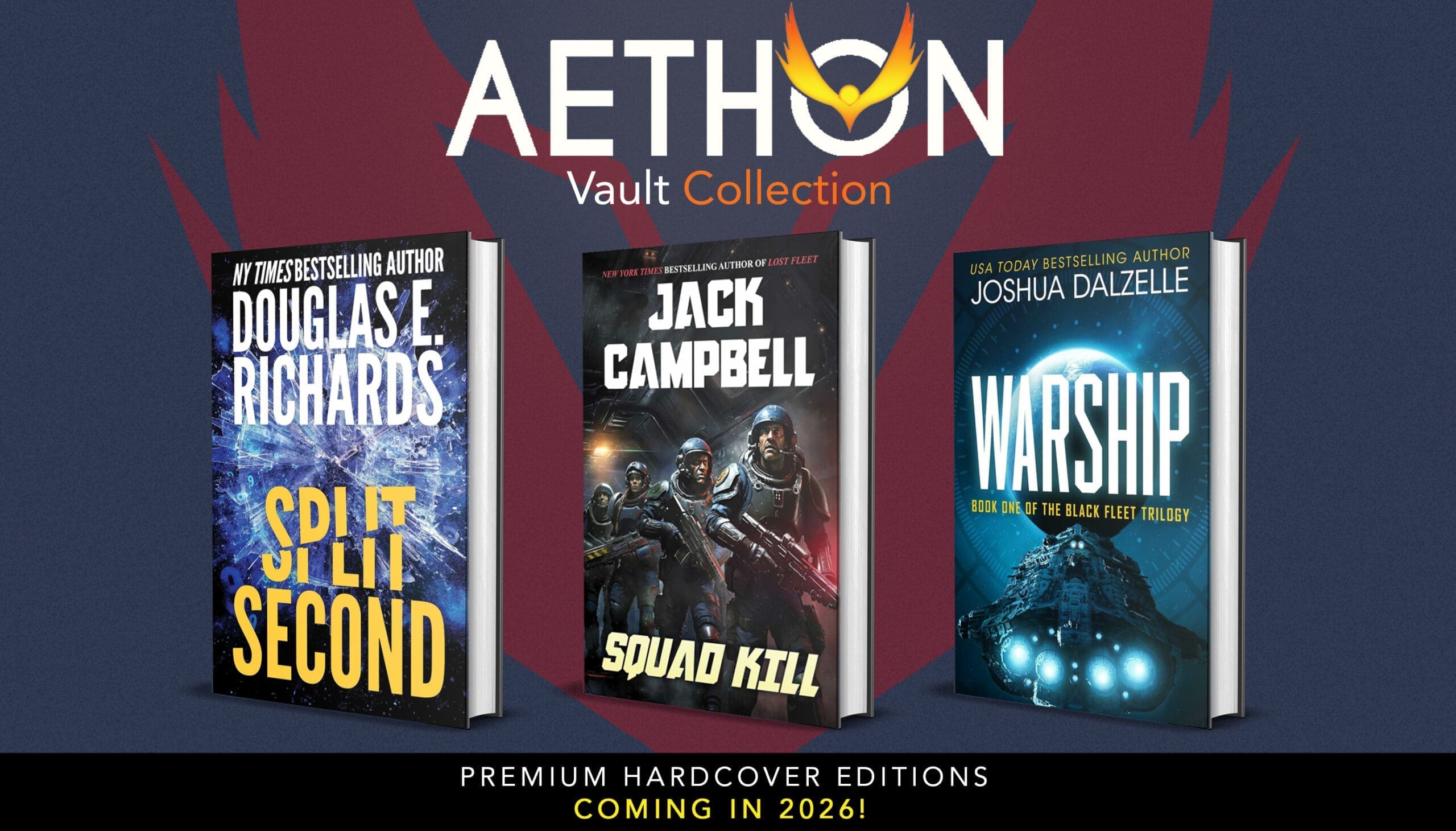 Science Fiction Hardcovers Coming in 2026 through AETHON: Vault!