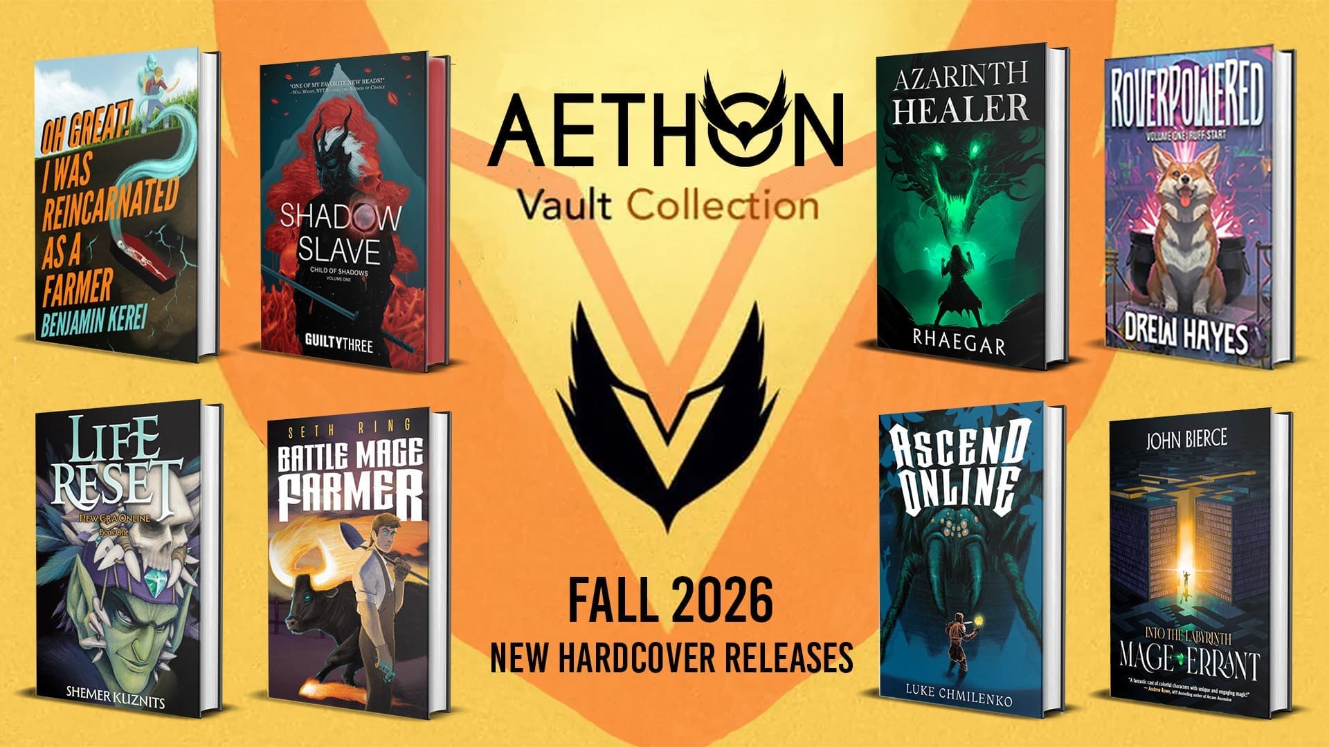AETHON: Vault Imprint Fantasy & Scifi Hardcovers Coming in Fall 2026!